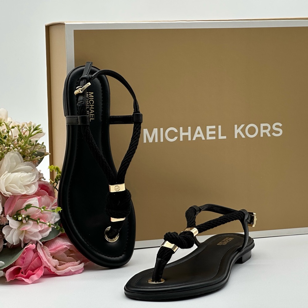 Michael Kors  Women’s Knotted Rope Flat Thong Sandal Size 5.5